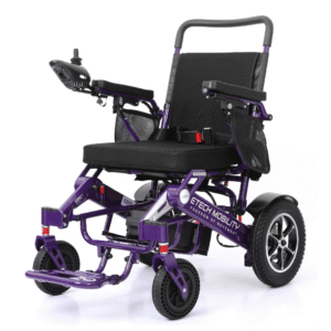 Limited Edition Purple Automatic Folding Lightweight Electric Wheelchair Freedom Elite AF
